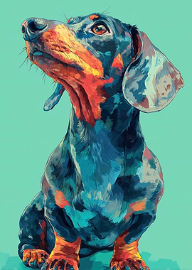Vibrant Dachshund Portrait