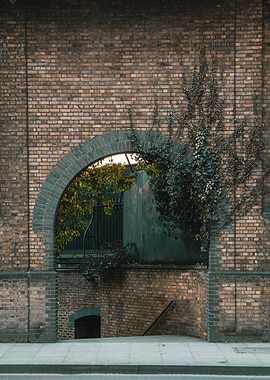 Arched Brick Entrance to Underground Passage