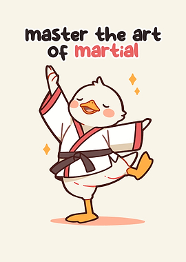 Cute Duck Martial Artist