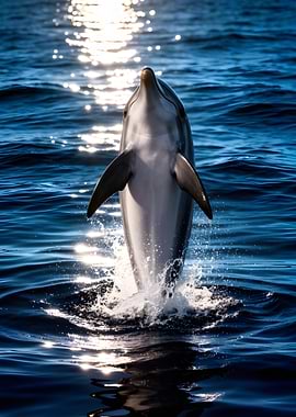Dolphin leaping from the ocean