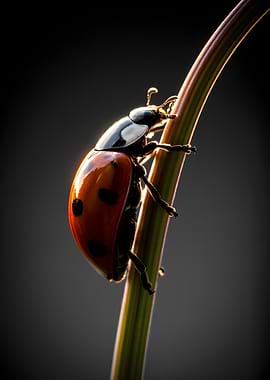 Ladybug on a blade of grass