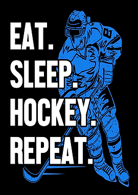 Eat Sleep Hockey Repeat Graphic