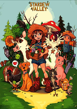 Stardew Valley Farmer and Animals