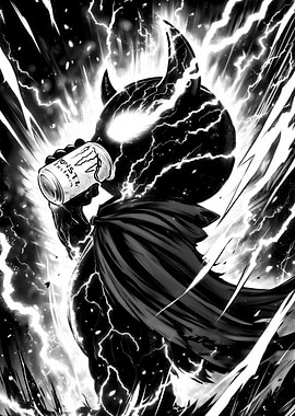 Demon drinking Monster Energy drink