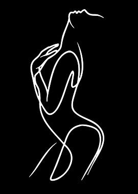 Elegant Line Art of a Woman