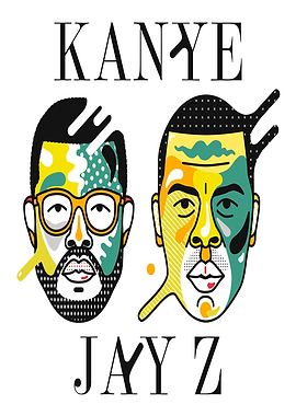 Kanye and Jay Z Pop Art Portrait