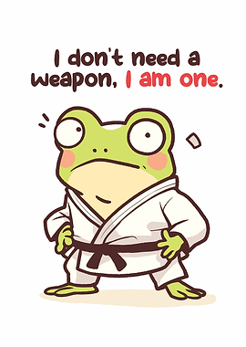 Karate Frog 'I am a weapon'