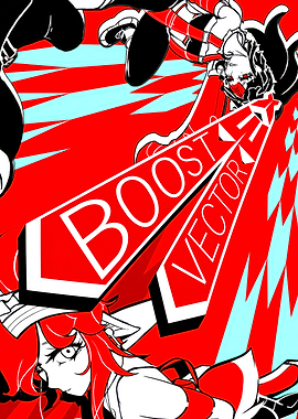 Anime characters with Boost Vector banners