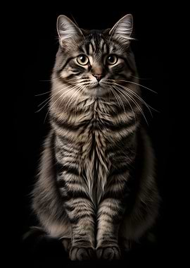 Majestic Tabby Cat Portrait