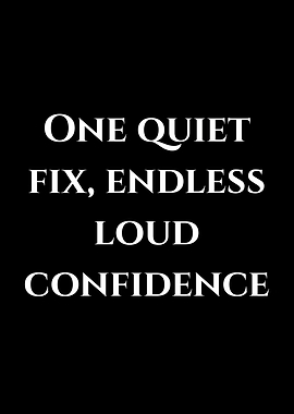 One Quiet Fix, Endless Loud Confidence