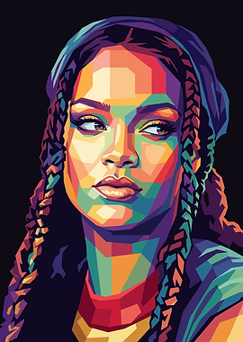 Rihanna Pop Art Portrait