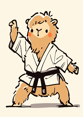 Cute Hamster in Karate Gi