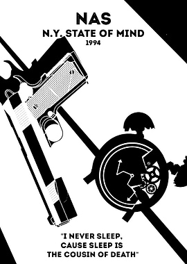 Nas N.Y. State of Mind Poster