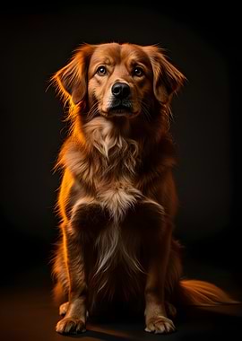 Golden Retriever Dog Portrait