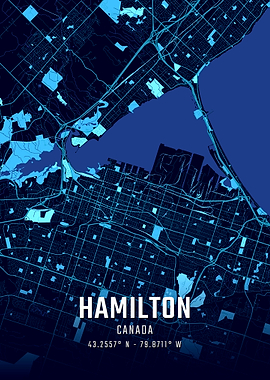Hamilton Midnight City Map