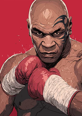 Mike Tyson Boxing Portrait