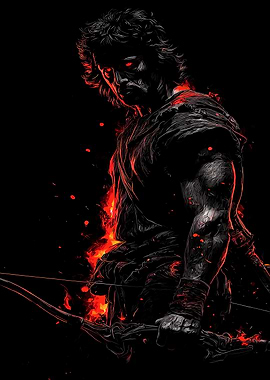 Rambo with Bow and Arrow