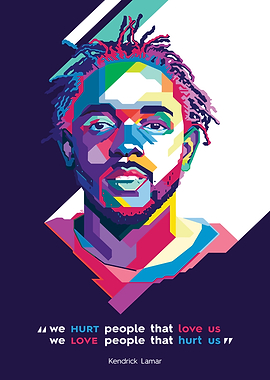Kendrick Lamar Pop Art Portrait