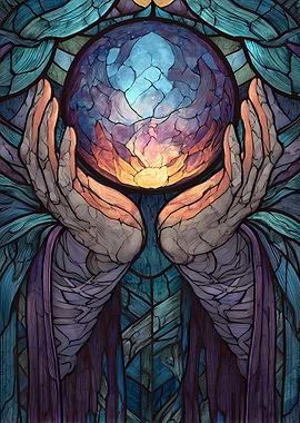 Hands Holding a Crystal Ball