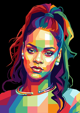 Rihanna Pop Art Portrait