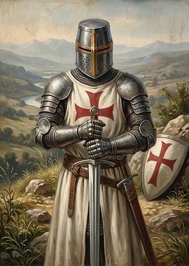 Knight Templar in a Landscape