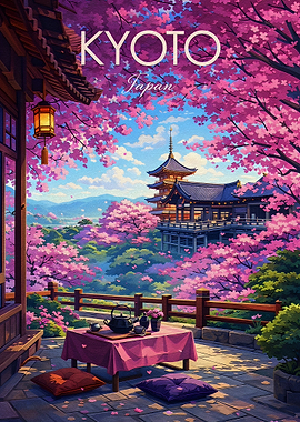 Kyoto Japan Cherry Blossom Scenery