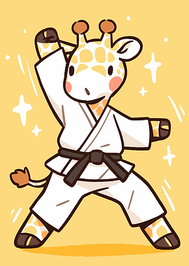 Karate Giraffe in Action