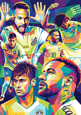 Neymar Jr. Pop Art Portrait
