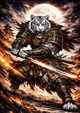 Samurai Tiger Warrior