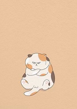 Grumpy Cat Sitting with Arms Crossed