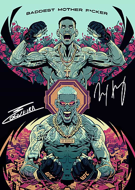 Duo UFC Fighter Illustration Pop Art