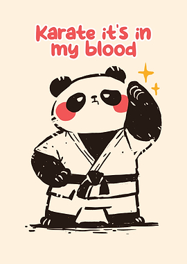 Karate Panda with Text