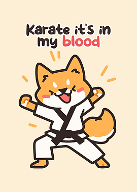 Cute Dog in Karate Gi