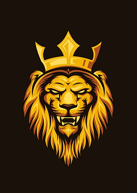 Golden Lion King Crown