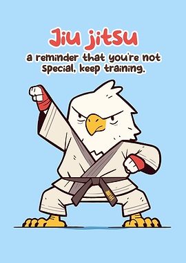Jiu Jitsu Eagle Cartoon