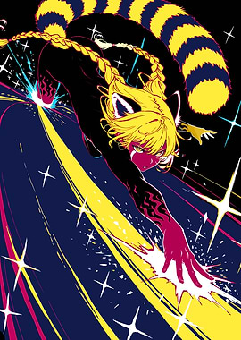 Red Panda Anime Character in Space