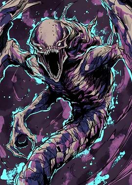 Monstrous Creature with Glowing Aura