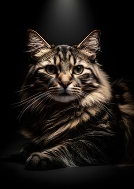 Majestic Maine Coon Cat Portrait