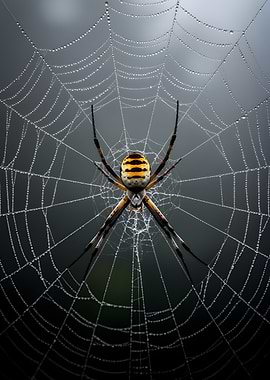 Spider on a Dewy Web