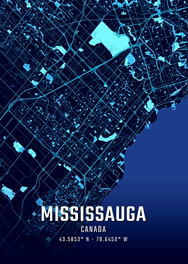 Mississauga Midnight City Map