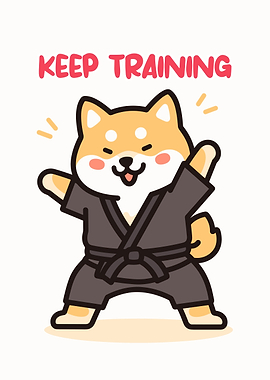 Shiba Inu in Karate Gi