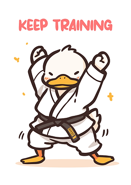 Cute Duck in Karate Gi