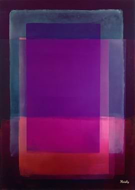 Magenta Violet Color Field Abstract Painting