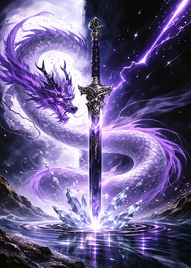 Dragon and Sword in Cosmic Landscape