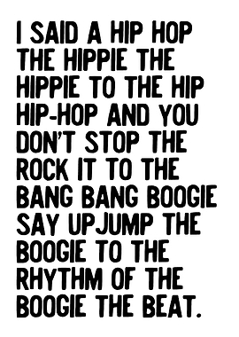 Hip Hop Boogie Text Art