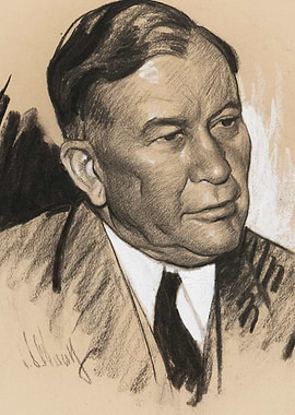 Charcoal portrait of a man