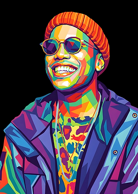 Anderson Paak Colorful Portrait