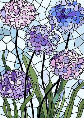 Stained Glass Hyacinths