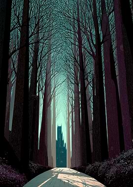 Enchanted Forest Path to Castle