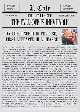 J. Cole THE FALL-OFF IS INEVITABLE